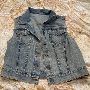 Preloved Youth Medium Denim Vest/Sleeveless Jean Jacket